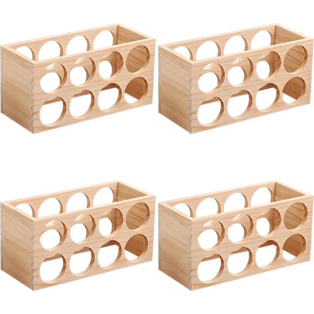 Présentoir à Vin Empilable en Bois Naturel pour Comptoir