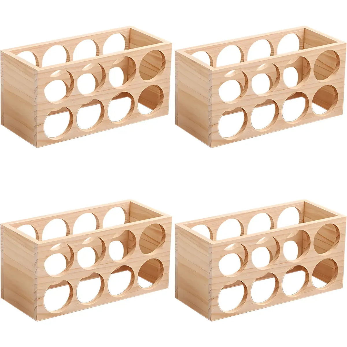 Présentoir à Vin Empilable en Bois Naturel pour Comptoir