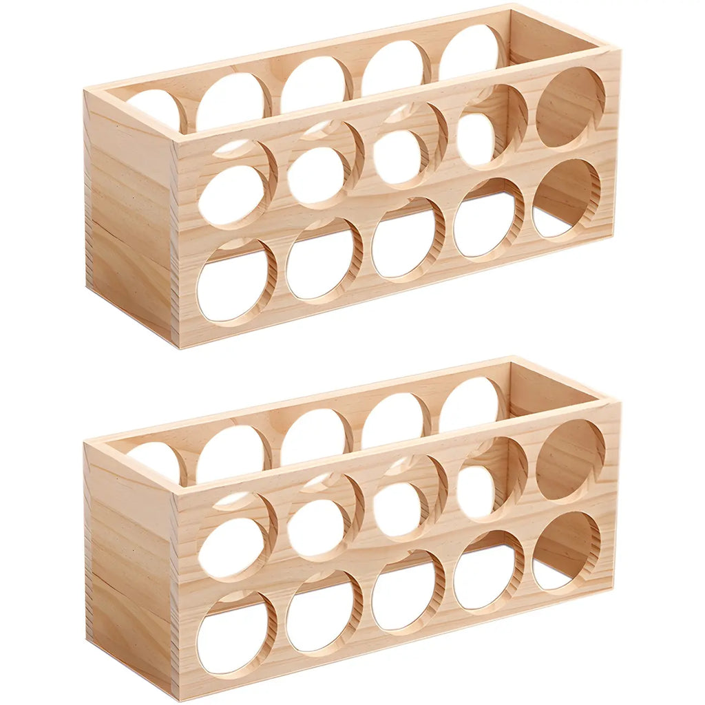 Présentoir à Vin Empilable en Bois Naturel pour Comptoir