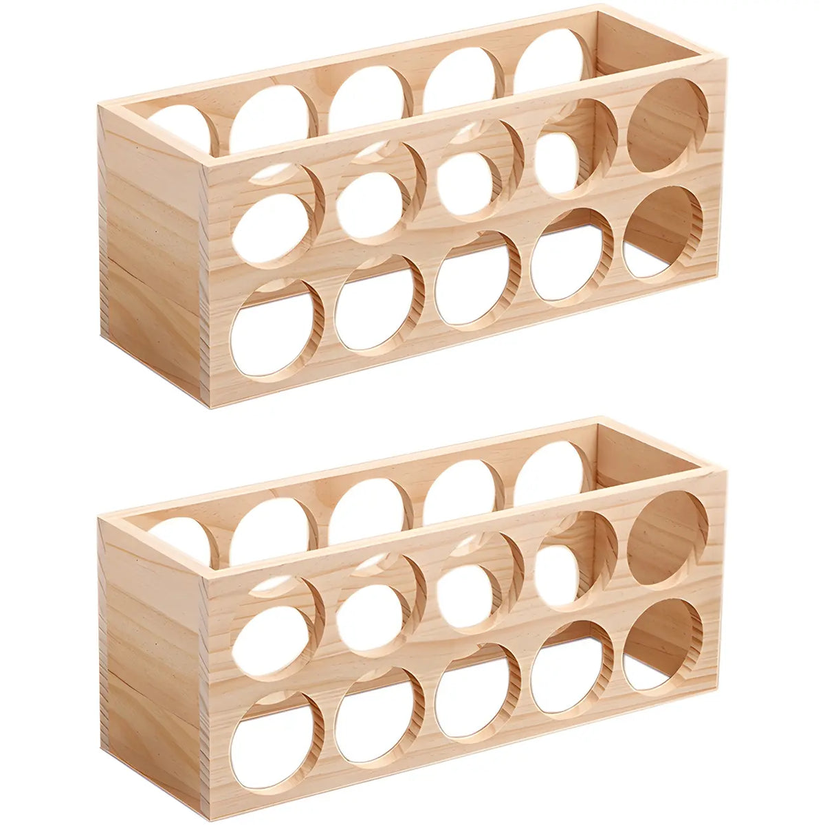 Présentoir à Vin Empilable en Bois Naturel pour Comptoir