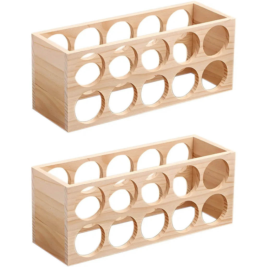 Présentoir à Vin Empilable en Bois Naturel pour Comptoir
