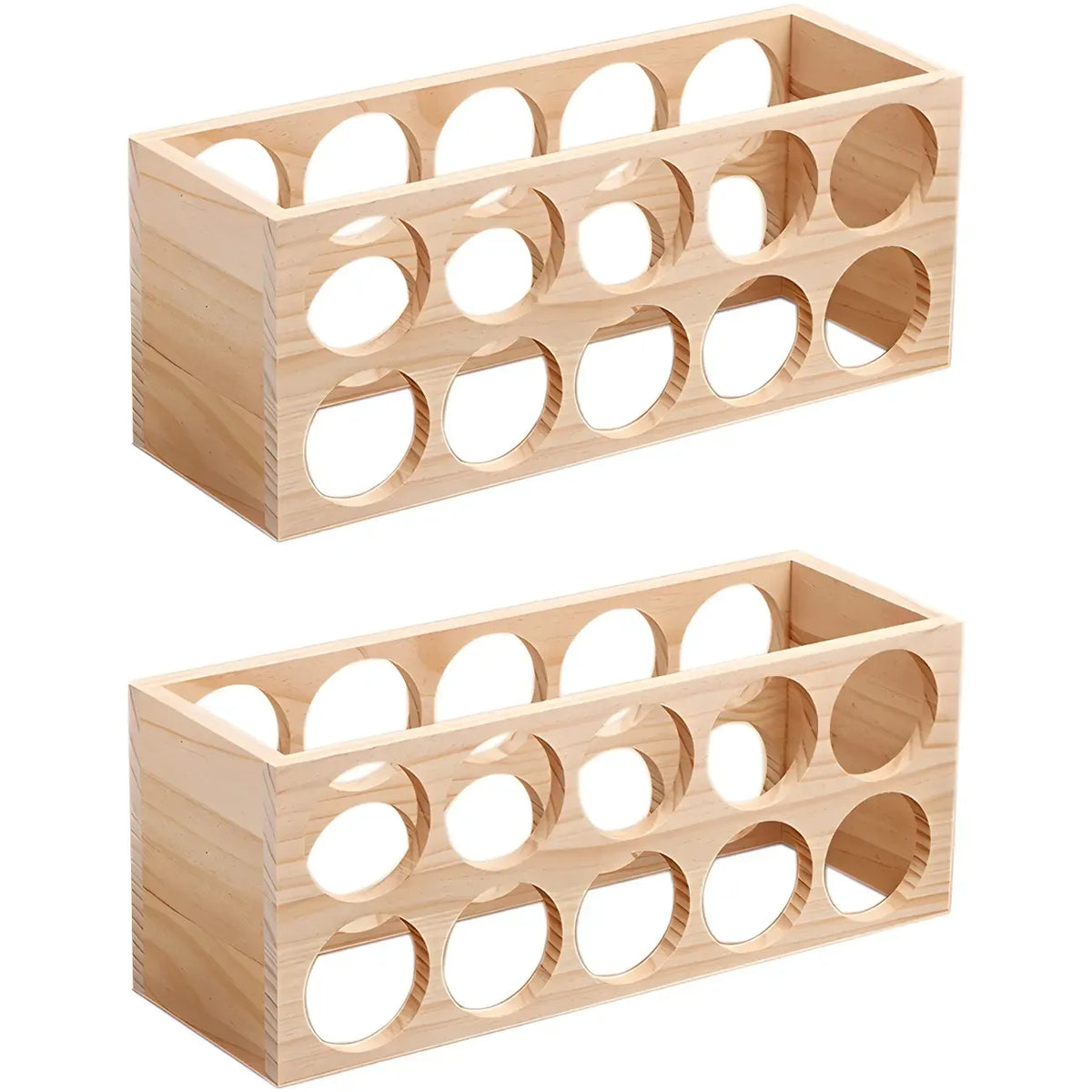 Présentoir à Vin Empilable en Bois Naturel pour Comptoir