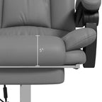 Chaise de bureau de massage vibrante Vinsetto avec chaleur, hauteur réglable, dossier haut, accoudoir, repose-pieds, chaise d'ordinateur confortable en cuir PU