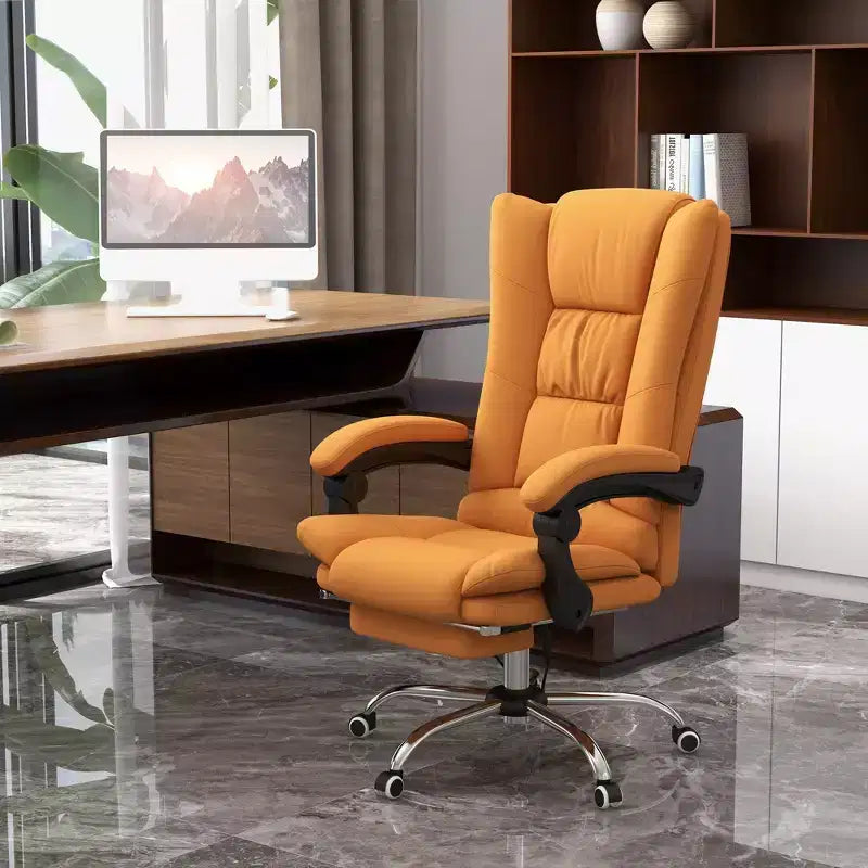 Chaise de bureau de massage vibrante Vinsetto avec chaleur, hauteur réglable, dossier haut, accoudoir, repose-pieds, chaise d'ordinateur confortable en cuir PU