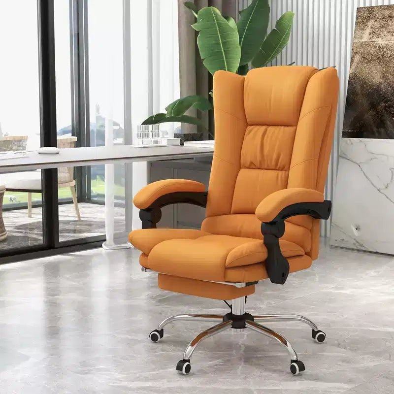 Chaise de bureau de massage vibrante Vinsetto avec chaleur, hauteur réglable, dossier haut, accoudoir, repose-pieds, chaise d'ordinateur confortable en cuir PU
