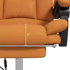Chaise de bureau de massage vibrante Vinsetto avec chaleur, hauteur réglable, dossier haut, accoudoir, repose-pieds, chaise d'ordinateur confortable en cuir PU