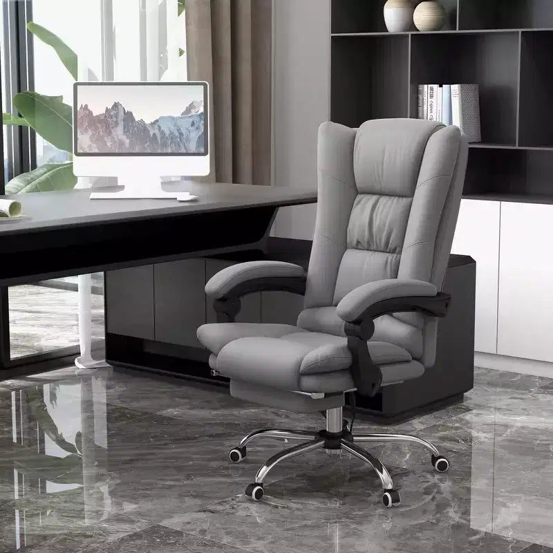 Chaise de bureau de massage vibrante Vinsetto avec chaleur, hauteur réglable, dossier haut, accoudoir, repose-pieds, chaise d'ordinateur confortable en cuir PU