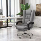 Chaise de bureau de massage vibrante Vinsetto avec chaleur, hauteur réglable, dossier haut, accoudoir, repose-pieds, chaise d'ordinateur confortable en cuir PU