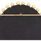 Miroir mural décoratif rond Uttermost - Bord sphérique moderne - Cadre en feuille d'or métallisé 33" de large pour salle de bain, chambre à coucher