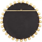 Miroir mural décoratif rond Uttermost - Bord sphérique moderne - Cadre en feuille d'or métallisé 33" de large pour salle de bain, chambre à coucher
