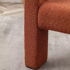 Ensemble de 2 fauteuils rembourrés en tissu bouclette à accoudoirs carrés de 71 cm de large - Kinwell
