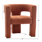 Ensemble de 2 fauteuils rembourrés en tissu bouclette à accoudoirs carrés de 71 cm de large - Kinwell