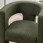 Ensemble de 2 fauteuils rembourrés en tissu bouclette à accoudoirs carrés de 71 cm de large - Kinwell