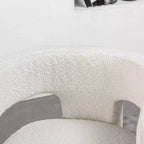 Ensemble de 2 fauteuils rembourrés en tissu bouclette à accoudoirs carrés de 71 cm de large - Kinwell