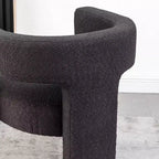 Ensemble de 2 fauteuils rembourrés en tissu bouclette à accoudoirs carrés de 71 cm de large - Kinwell