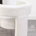Ensemble de 2 fauteuils rembourrés en tissu bouclette à accoudoirs carrés de 71 cm de large - Kinwell