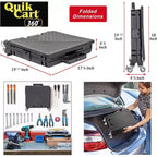 dbest products Quik Cart 360 Chariot de courses pliable à quatre roues avec siège et panier pliable robuste