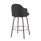 Lot de 2 tabourets de bar à hauteur de comptoir Ahoy en polyester/métal – LumiSource