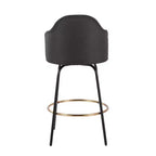 Lot de 2 tabourets de bar à hauteur de comptoir Ahoy en polyester/métal – LumiSource