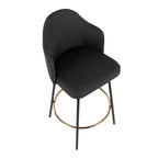 Lot de 2 tabourets de bar à hauteur de comptoir Ahoy en polyester/métal – LumiSource