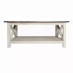 Table basse en bois massif style fermier Jasper de Flash Furniture avec accents entrecroisés traditionnels
