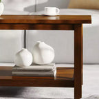 Table basse en bois massif style fermier Jasper de Flash Furniture avec accents entrecroisés traditionnels