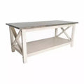 Table basse en bois massif style fermier Jasper de Flash Furniture avec accents entrecroisés traditionnels