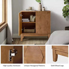 Meuble d'appoint Lucinda 76 cm de hauteur avec 2 portes et étagères réglables | HULALA HOME