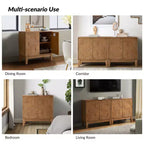 Meuble d'appoint Lucinda 76 cm de hauteur avec 2 portes et étagères réglables | HULALA HOME