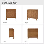 Meuble d'appoint Lucinda 76 cm de hauteur avec 2 portes et étagères réglables | HULALA HOME