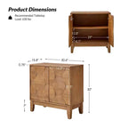 Meuble d'appoint Lucinda 76 cm de hauteur avec 2 portes et étagères réglables | HULALA HOME