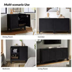Meuble d'appoint Lucinda 76 cm de hauteur avec 2 portes et étagères réglables | HULALA HOME