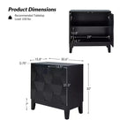 Meuble d'appoint Lucinda 76 cm de hauteur avec 2 portes et étagères réglables | HULALA HOME