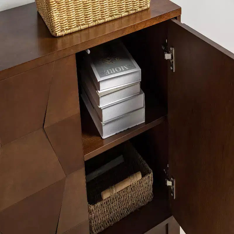 Meuble d'appoint Lucinda 76 cm de hauteur avec 2 portes et étagères réglables | HULALA HOME