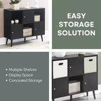 Console de buffet Breighton Home Xtra Storage Cube Organizer avec 3 casiers et 3 armoires