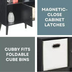 Console de buffet Breighton Home Xtra Storage Cube Organizer avec 3 casiers et 3 armoires