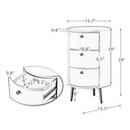 Meuble de rangement de bout de canapé Maddalena 26'' de haut avec 3 tiroirs | KARAT HOME
