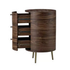 Meuble de rangement de bout de canapé Maddalena 26'' de haut avec 3 tiroirs | KARAT HOME