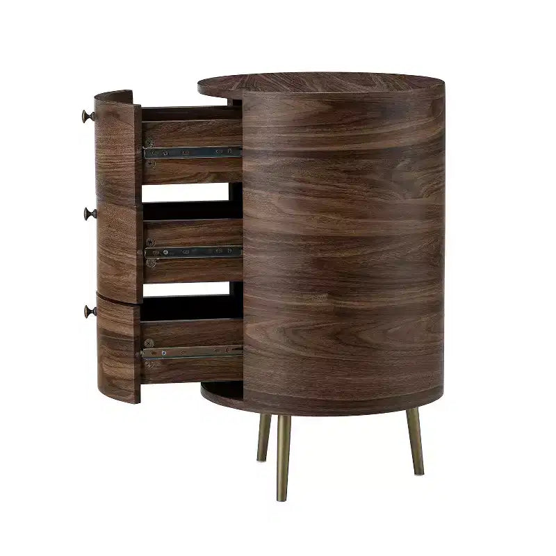 Meuble de rangement de bout de canapé Maddalena 26'' de haut avec 3 tiroirs | KARAT HOME