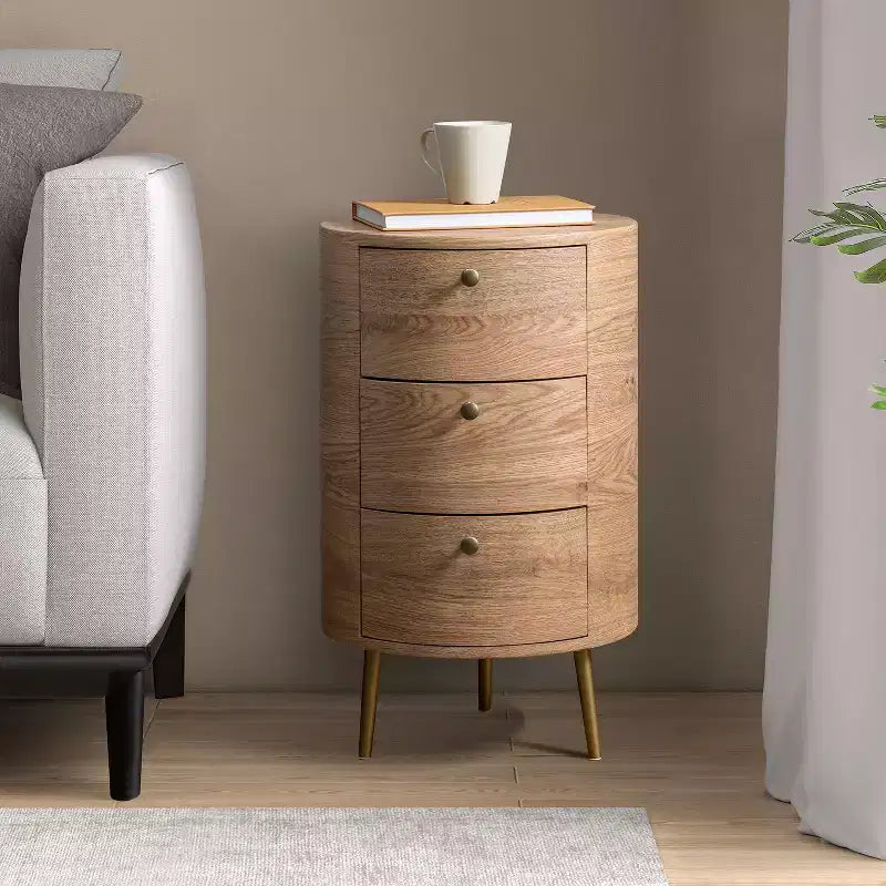 Meuble de rangement de bout de canapé Maddalena 26'' de haut avec 3 tiroirs | KARAT HOME