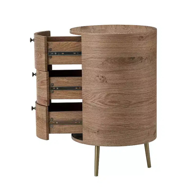 Meuble de rangement de bout de canapé Maddalena 26'' de haut avec 3 tiroirs | KARAT HOME