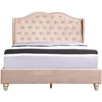 Lit à panneaux capitonné complet Passion Furniture Joy Jewel