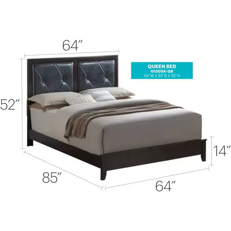 Lit capitonné Queen Primo Passion Furniture