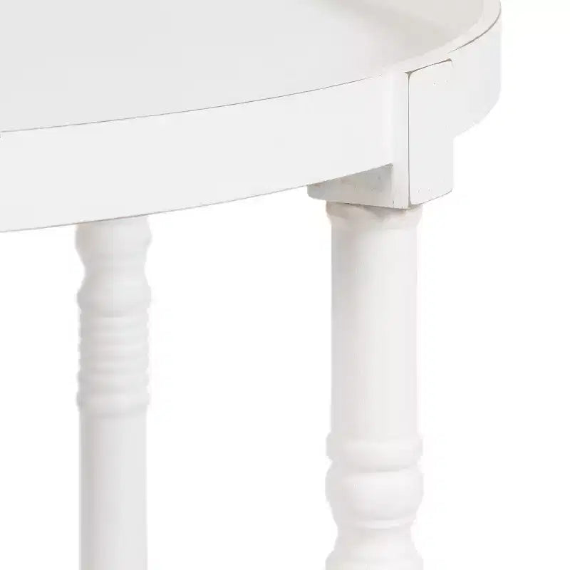 Table basse ronde en bois Kate and Laurel Bellport, 29x29x21, Blanc