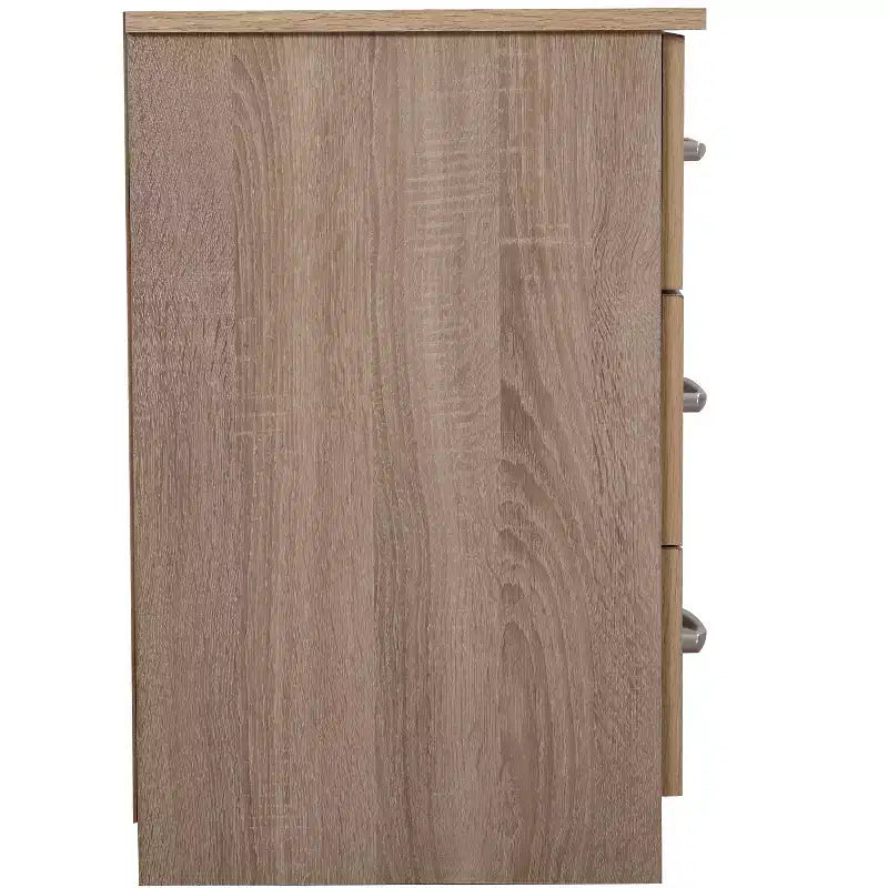 Table de chevet Passion Furniture Boston à 3 tiroirs (61 cm H x 46 cm L x 41 cm P)