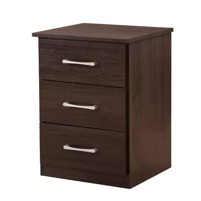 Table de chevet Passion Furniture Boston à 3 tiroirs (61 cm H x 46 cm L x 41 cm P)
