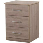 Table de chevet Passion Furniture Boston à 3 tiroirs (61 cm H x 46 cm L x 41 cm P)