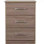Table de chevet Passion Furniture Boston à 3 tiroirs (61 cm H x 46 cm L x 41 cm P)