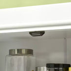 HOMCOM Meuble de Rangement sur Pied Moderne de Style Ferme, Armoire de Cuisine avec 4 Portes, 6 Niveaux, 1 Tiroir et 4 Étagères Réglables