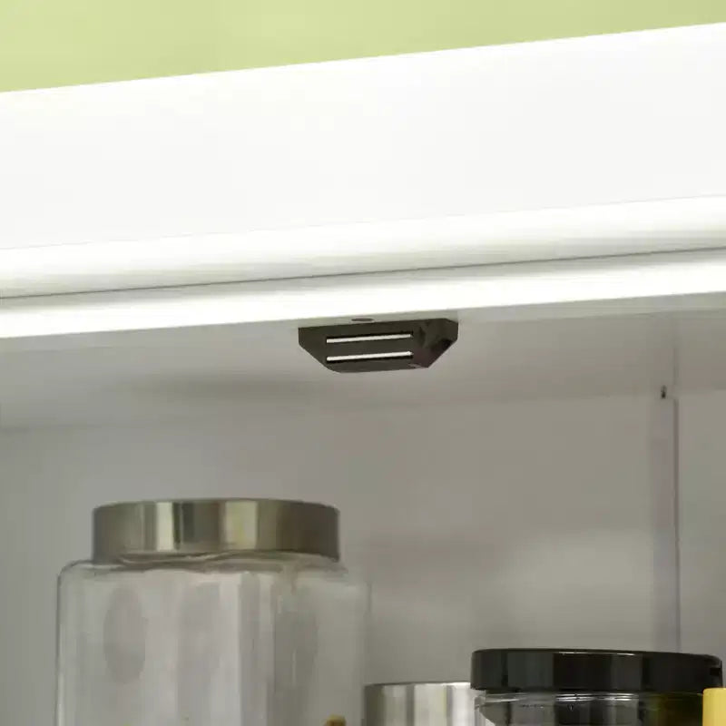 HOMCOM Meuble de Rangement sur Pied Moderne de Style Ferme, Armoire de Cuisine avec 4 Portes, 6 Niveaux, 1 Tiroir et 4 Étagères Réglables